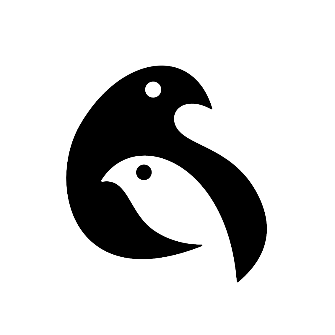magmay books logo which is black and white birds