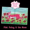 pink patsy and the moon x Sneak peek inside Pink Patsy and the Moon, showing Pink Patsy in a colourful meadow with poppies on her adventure.