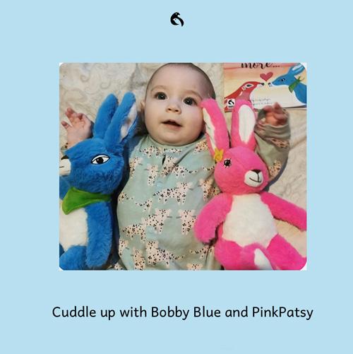 Bobby Blue fan with the Bobby Blue Teddy Hare and Bobby Blue books