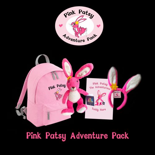 Pink Patsy Adventure Pack Pink Patsy Adventure Pack: pink rucksack, Pink Patsy Teddy Hare with passport, Adventure Diary and pink soft ears