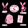 Pink Patsy Adventure Pack contents: pink soft ears, Pink Patsy Teddy Hare, pink rucksack and the Adventure Diary