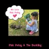 Pink Patsy and the Duckling young reader review Young girl reading Pink Patsy and the Duckling on the grass next to two ducks, with the words We Love Pink Patsy