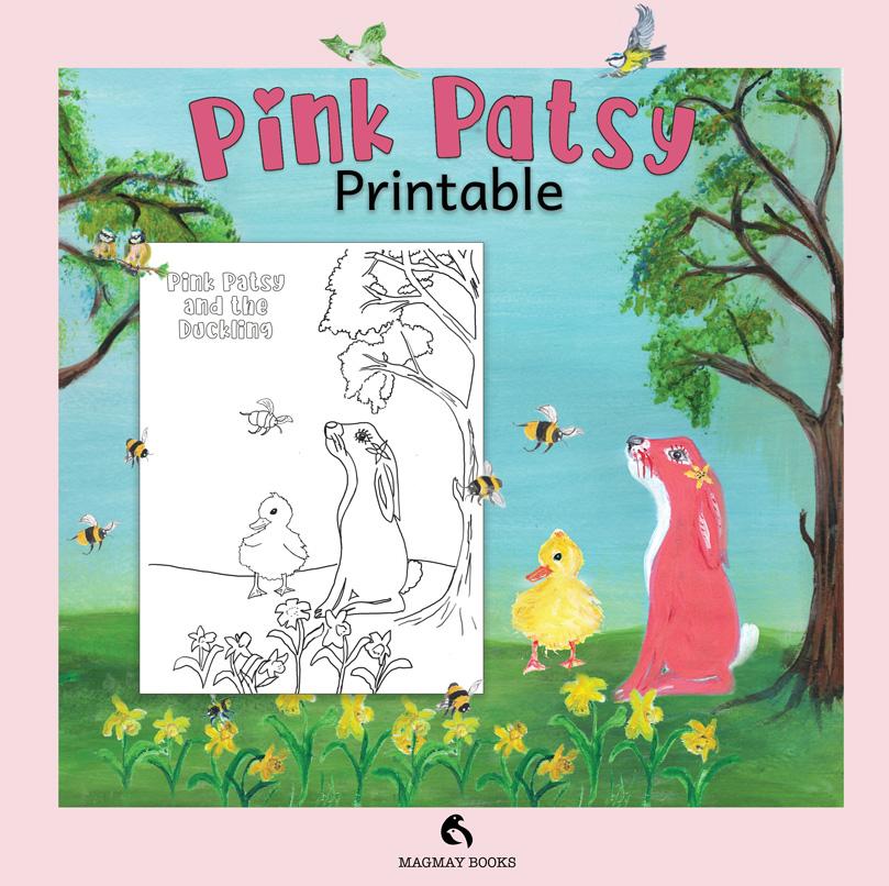Pink Patsy and the Duckling printable colouring sheet from Magmay Books