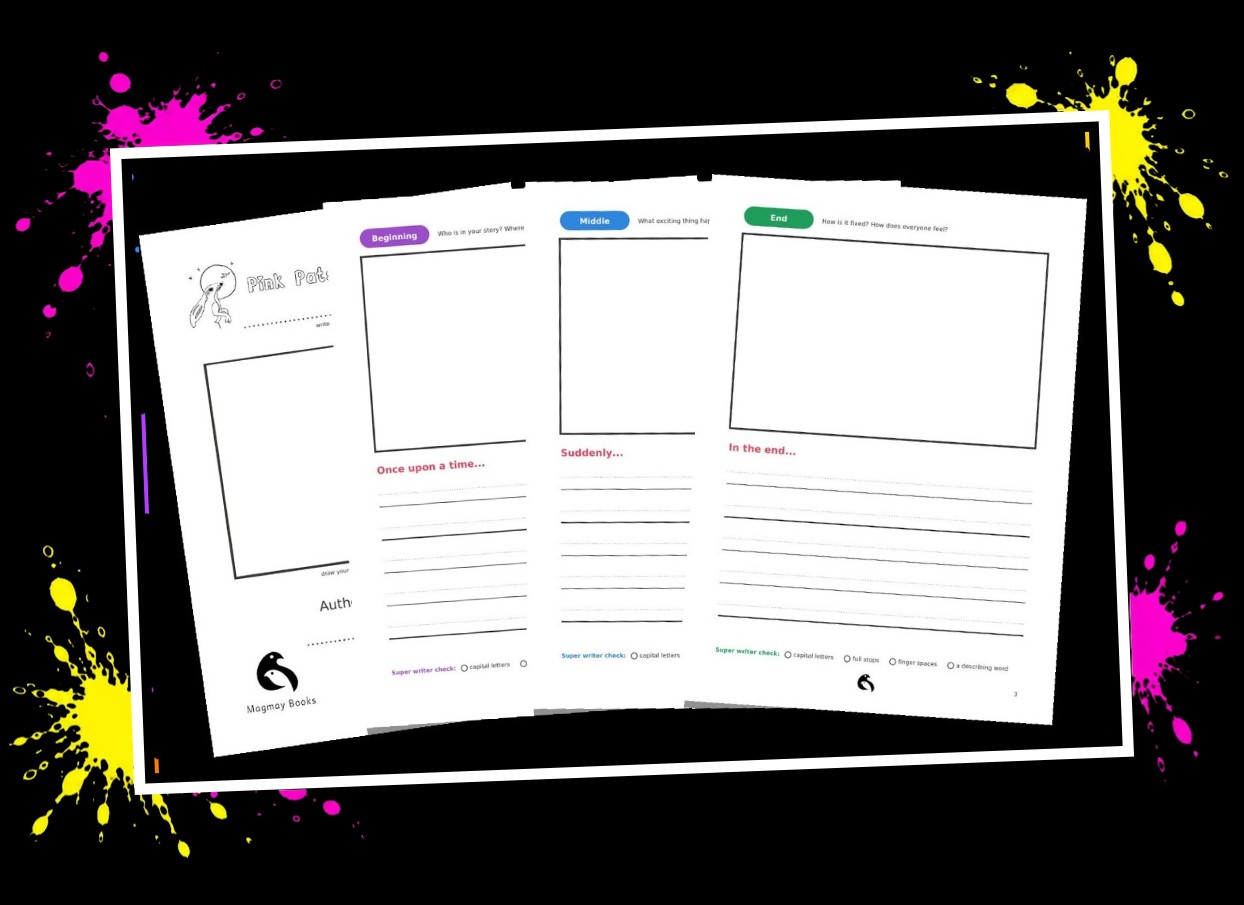 Pages from the Pink Patsy and the… story booklet